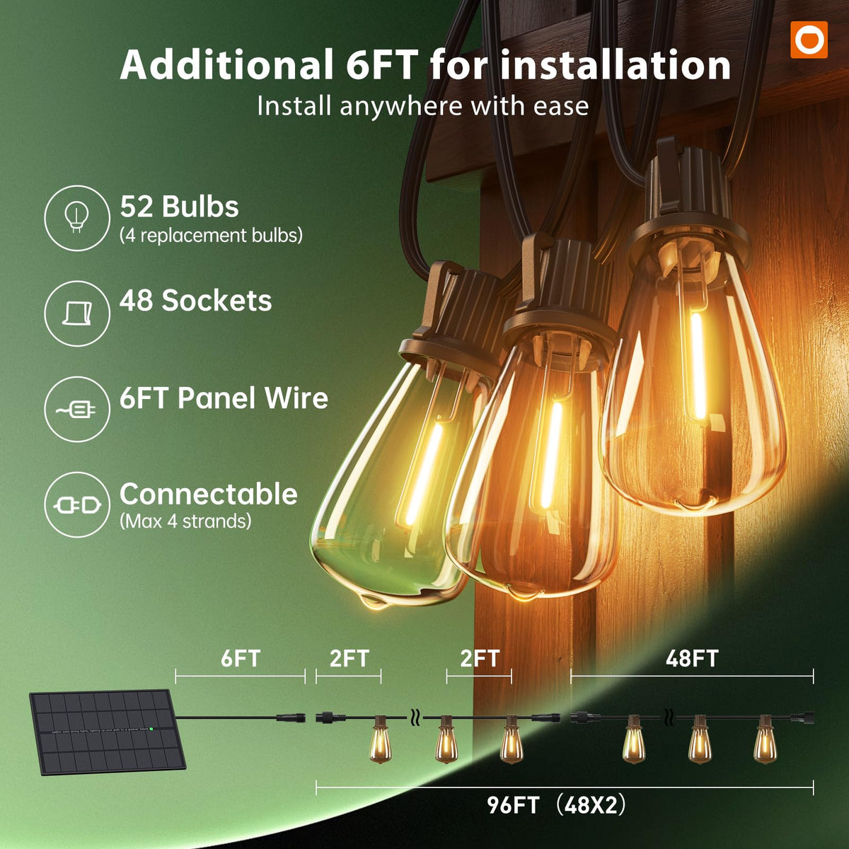 Addlon ground stake and wall mounting included for quick setup.