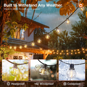Addlon IP65 waterproof outdoor lights withstand rain for year-round use.