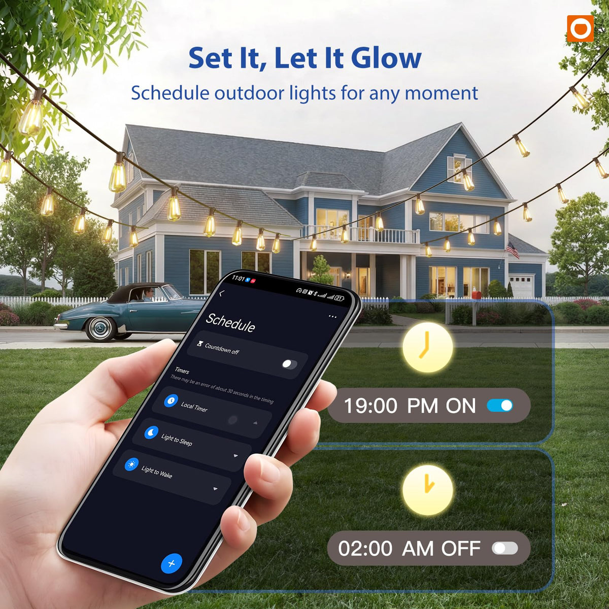 addlon IP65 waterproof, shatterproof ST38 bulbs withstand rain for durable decor