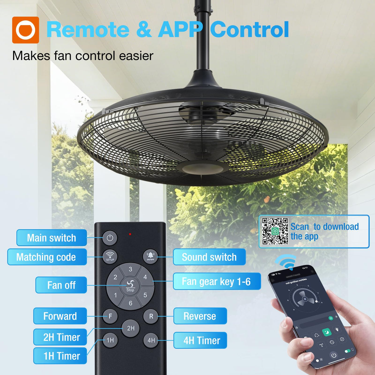 addlon outdoor fan IP65 rustproof body for long outdoor durability