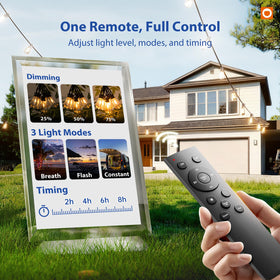 remote control lighting setup by addlon for outdoor spaces