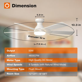 Outdoor-ready ceiling fan for patios and porches