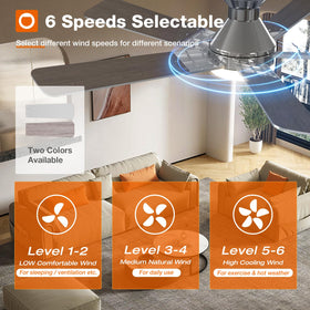 Addlon quiet ceiling fan operates at low noise for peaceful nights.