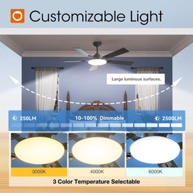 Addlon ceiling fan operates quietly around 35dB for calm spaces.