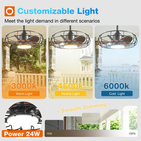 Remote control interface for easy outdoor operation from seating areas.