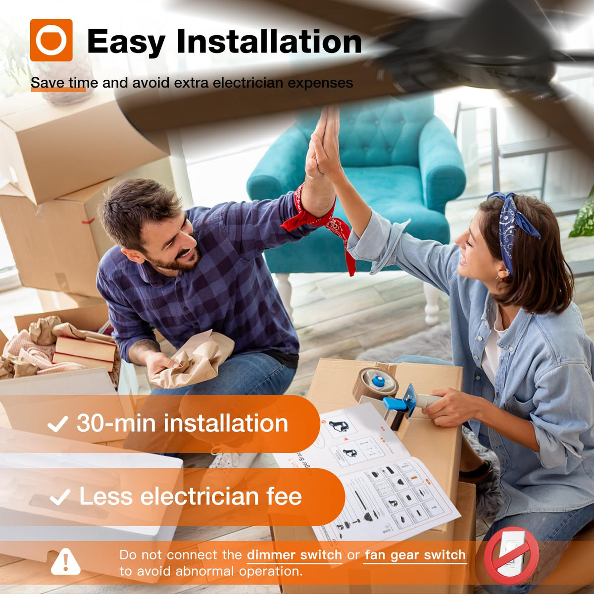 addlon remote control enables easy fan and light adjustments from anywhere