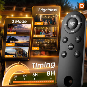 addlon remote-controlled solar string lights enabling easy outdoor operation