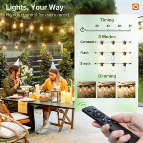 addlon remote-dimming outdoor lights let you adjust mood from anywhere.