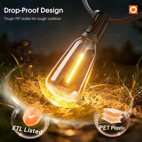 Shatterproof LED bulbs provide safe, durable patio illumination