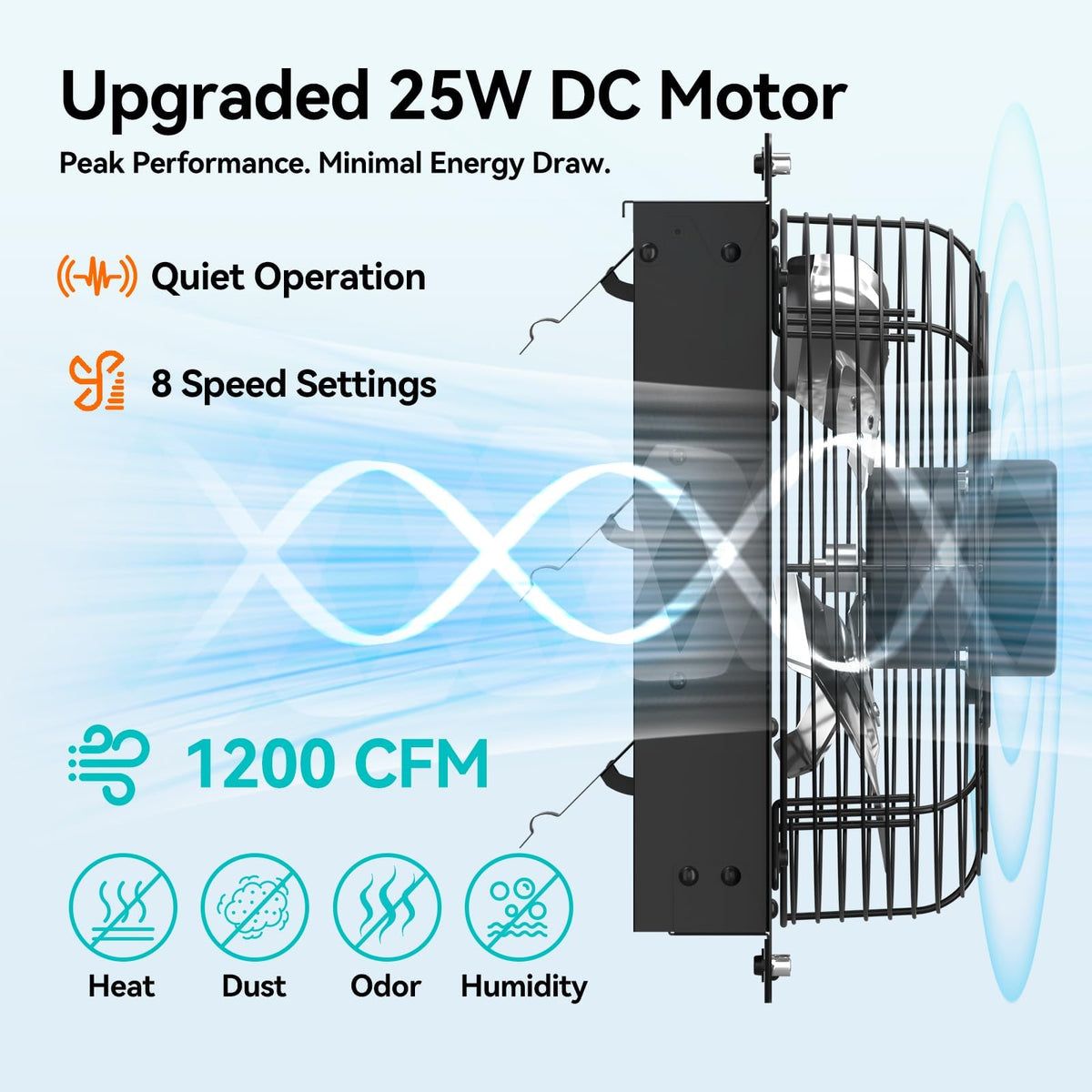 Addlon shutter exhaust fan remote control highlights convenient 8-speed adjustment and timer options