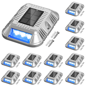 addlon solar dock light blue glow enhances night visibility along docks