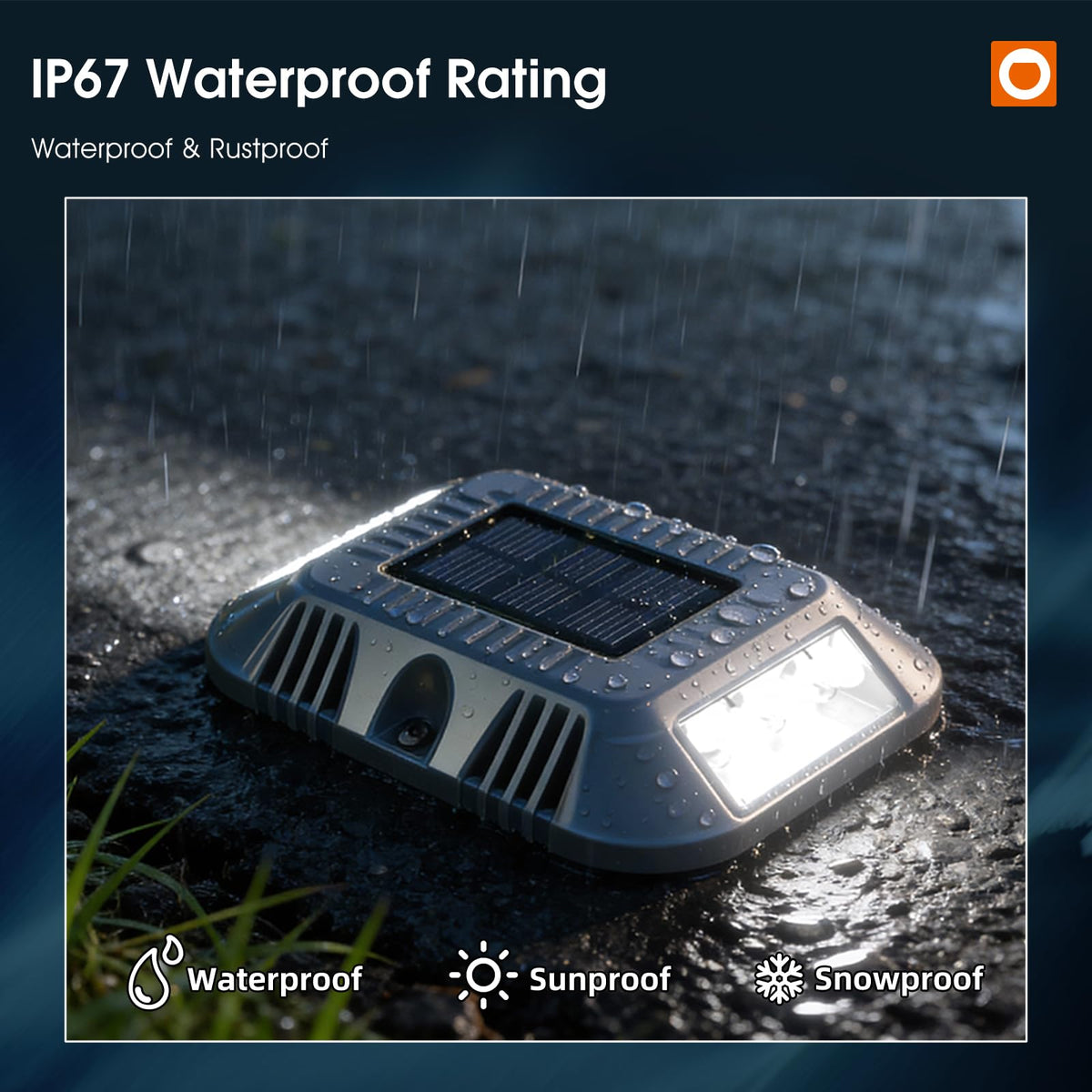 addlon solar dock light IP67 waterproof design withstands rain and immersion