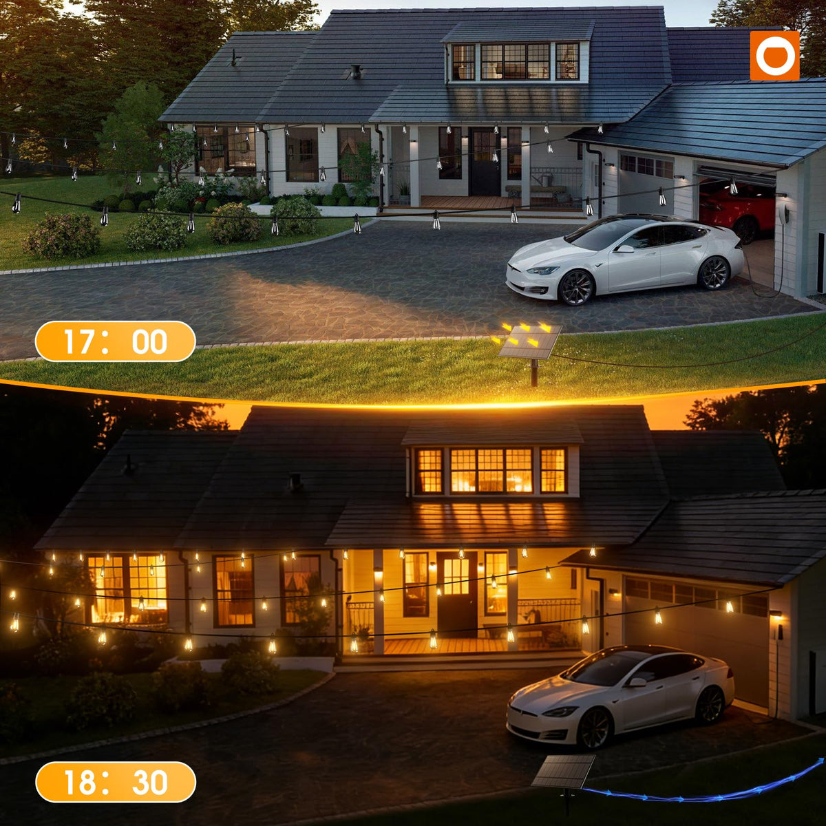 addlon solar string lights remote control for effortless setup