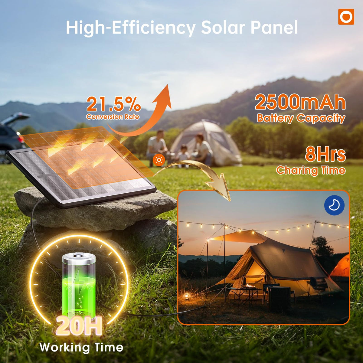 Addlon solar string lights remote control enables easy brightness and mode adjustments.