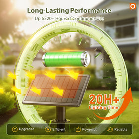 Addlon solar string lights with solar charging for extended outdoor hours