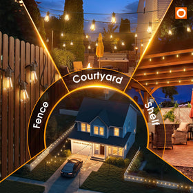 addlon solar string lights USB charging for quick power