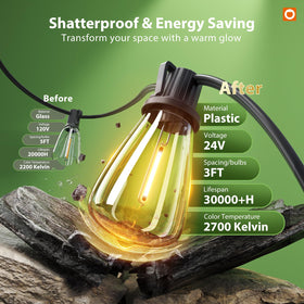 addlon solar string lights weatherproof design withstands rain and sun