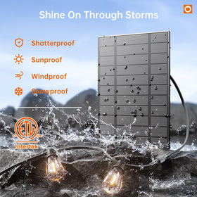 addlon stake and clip enable flexible placement on patios, balconies, and tents