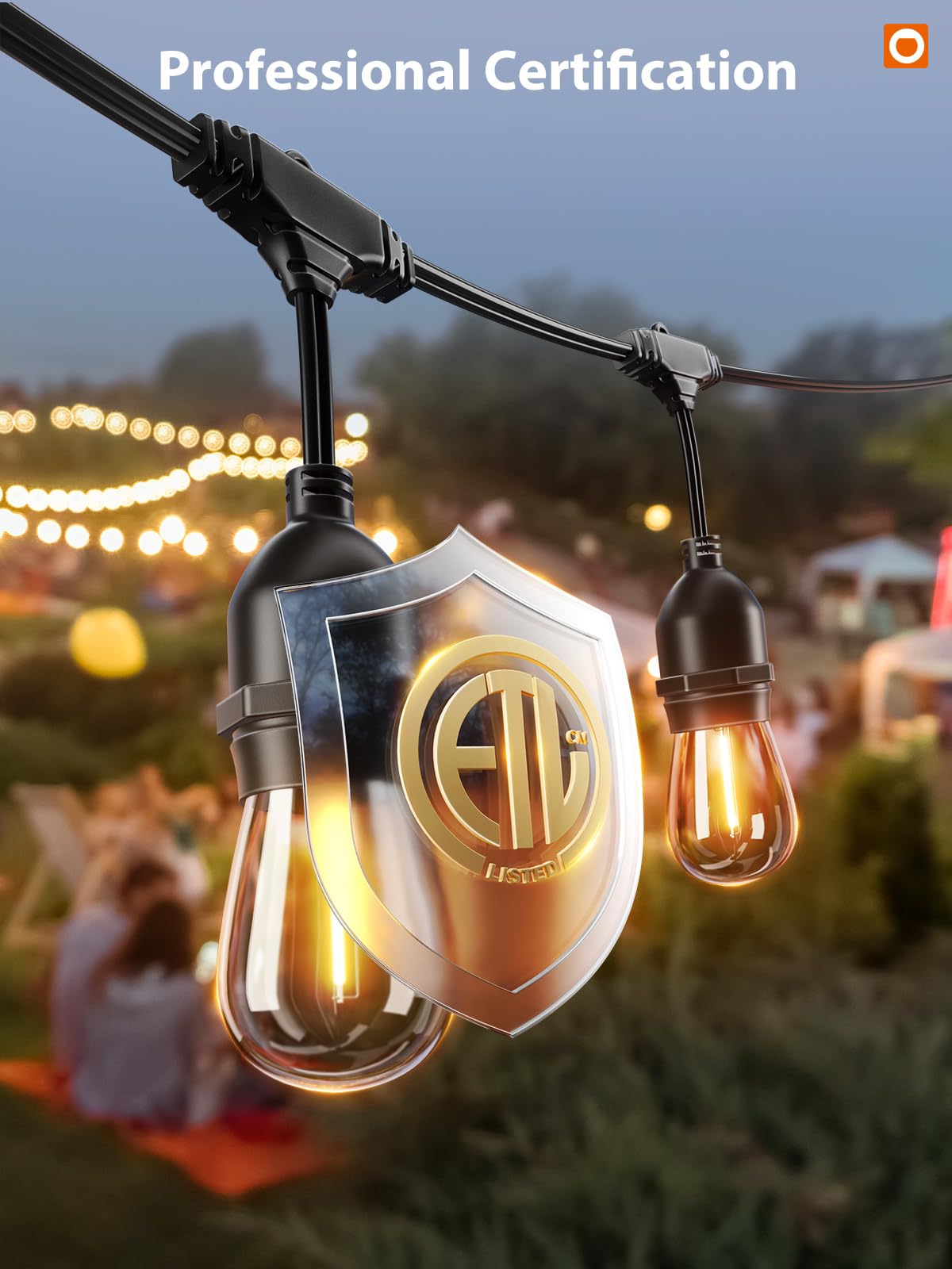 Suspended socket design from Addlon allows easy hanging and quick setup