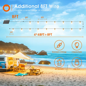 Addlon USB charging option keeps lighting ready during cloudy days.