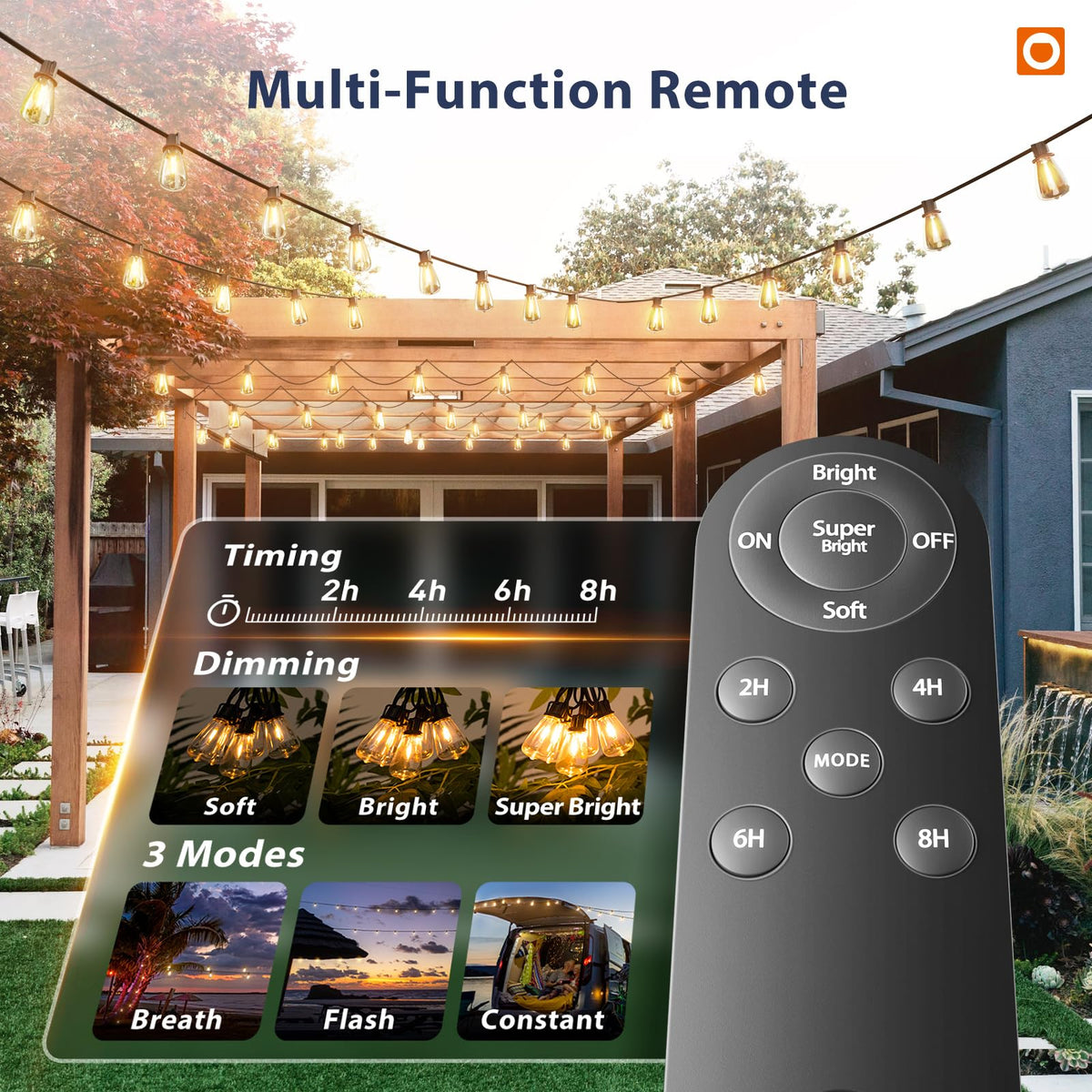 Addlon warm glow enhances outdoor dining spaces and relaxing evenings.