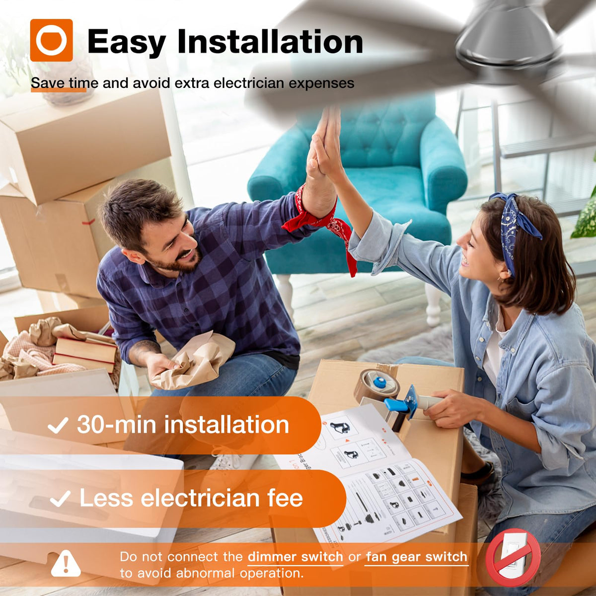 addlon warranty-support ceiling fan emphasizes motor warranty and service