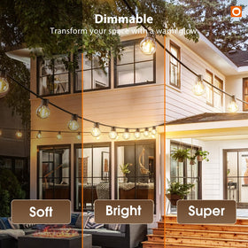 Addlon weatherproof patio lights withstand rain and snow for year-round use