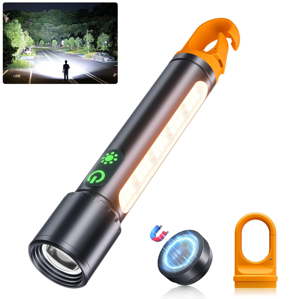 ADDplus magnetic flashlight 5000mAh ready for dependable outdoor power on trips