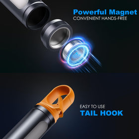 ADDplus magnetic twist cap and hook enable hands-free use