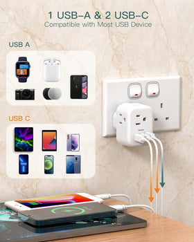 Addtam pack of 2 travel adapters for versatile international use.