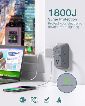 Addtam three-sided design provides easy access to sockets in tight spaces