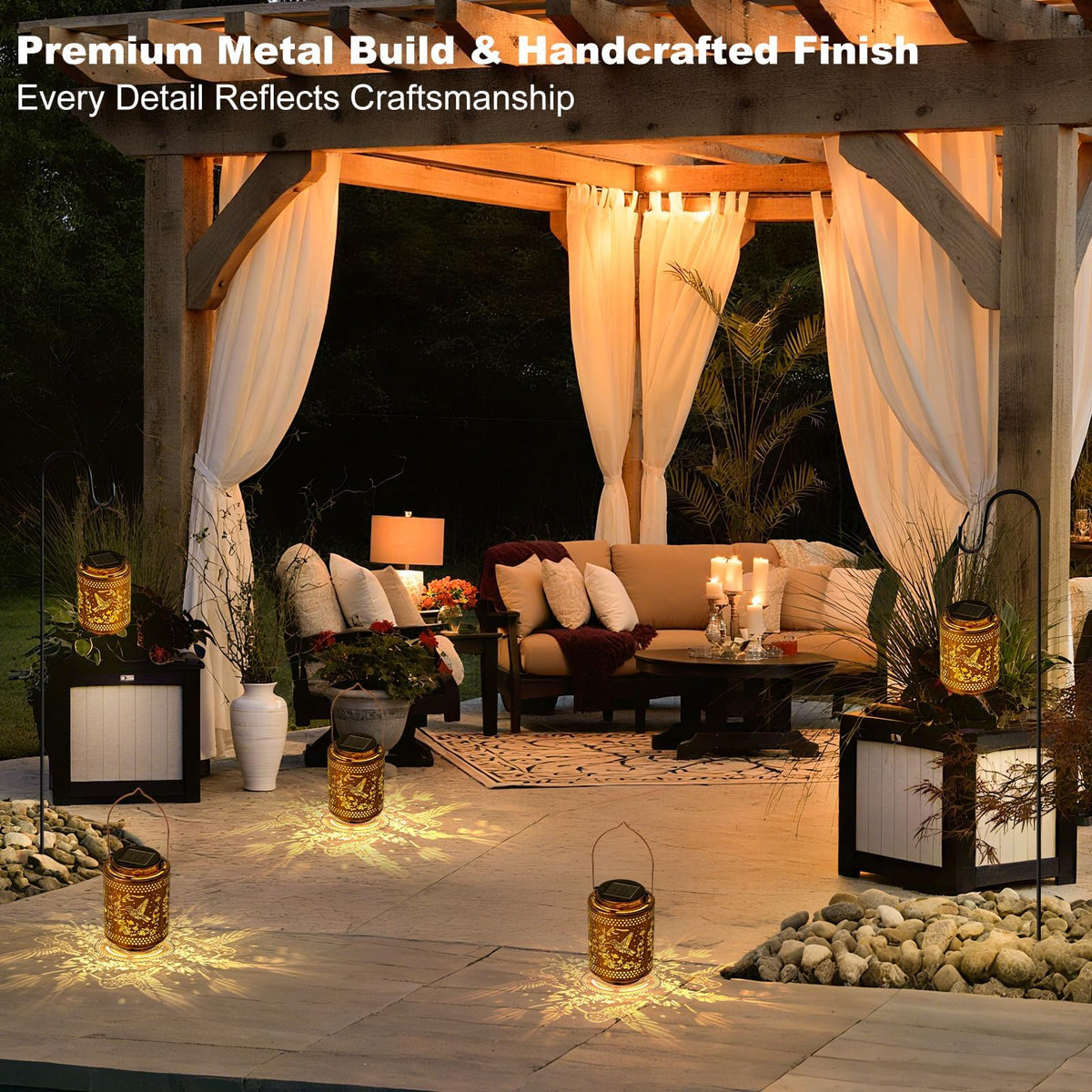 Adebime ready-to-use out-of-the-box lantern for instant garden ambiance.