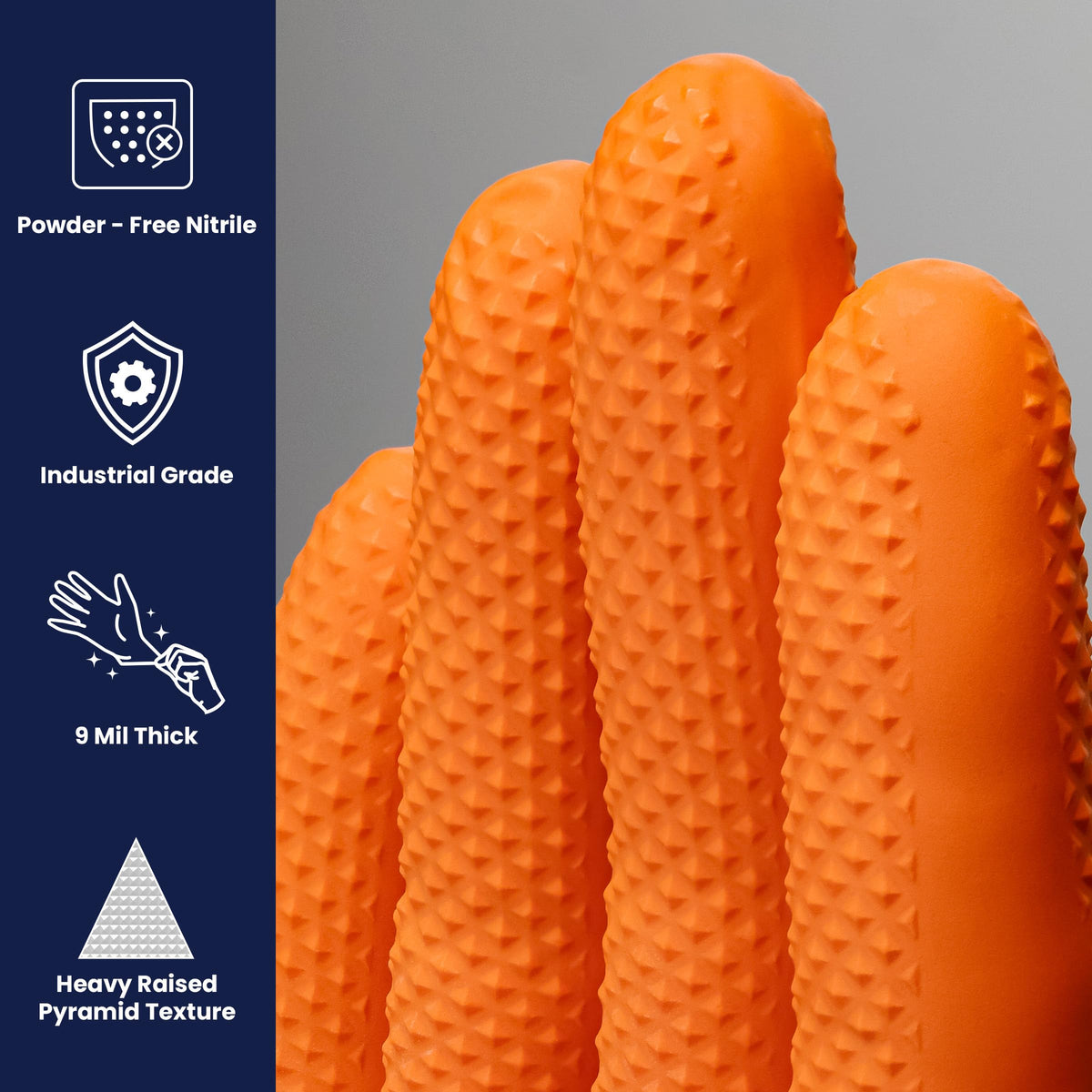 Raised pyramid grip texture on Adenna CAT458 for secure handling in wet jobs