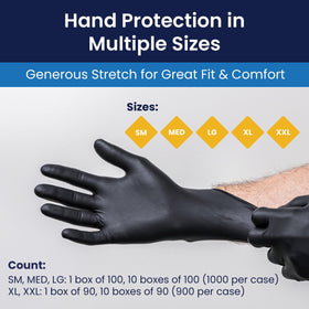 2X-Large Dark Light nitrile gloves ready for extended wear.