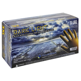 Adenna Dark Light nitrile gloves with textured grip for secure handling.