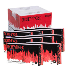 Adenna Night Angel black nitrile gloves in pack of 1000 for durable protection and stain concealment