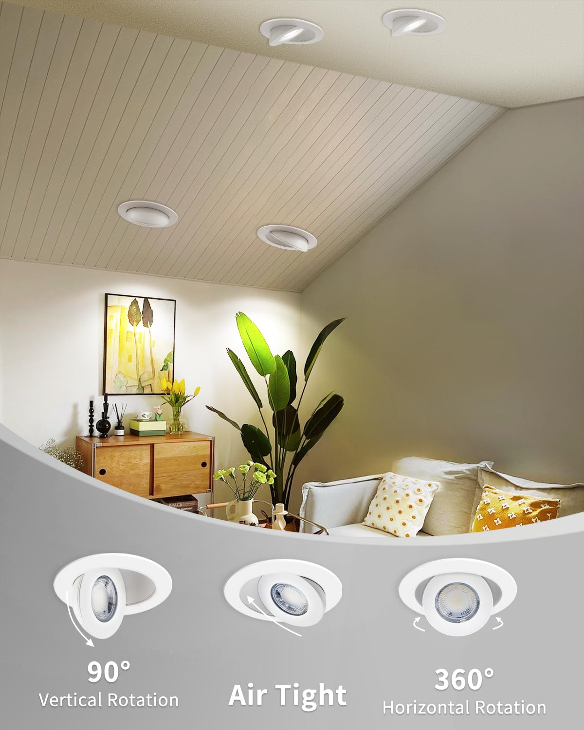 Adetu dimmable 4in LED recessed light for smooth brightness control