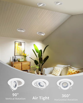 Adetu dimmable 4in LED recessed light for smooth brightness control