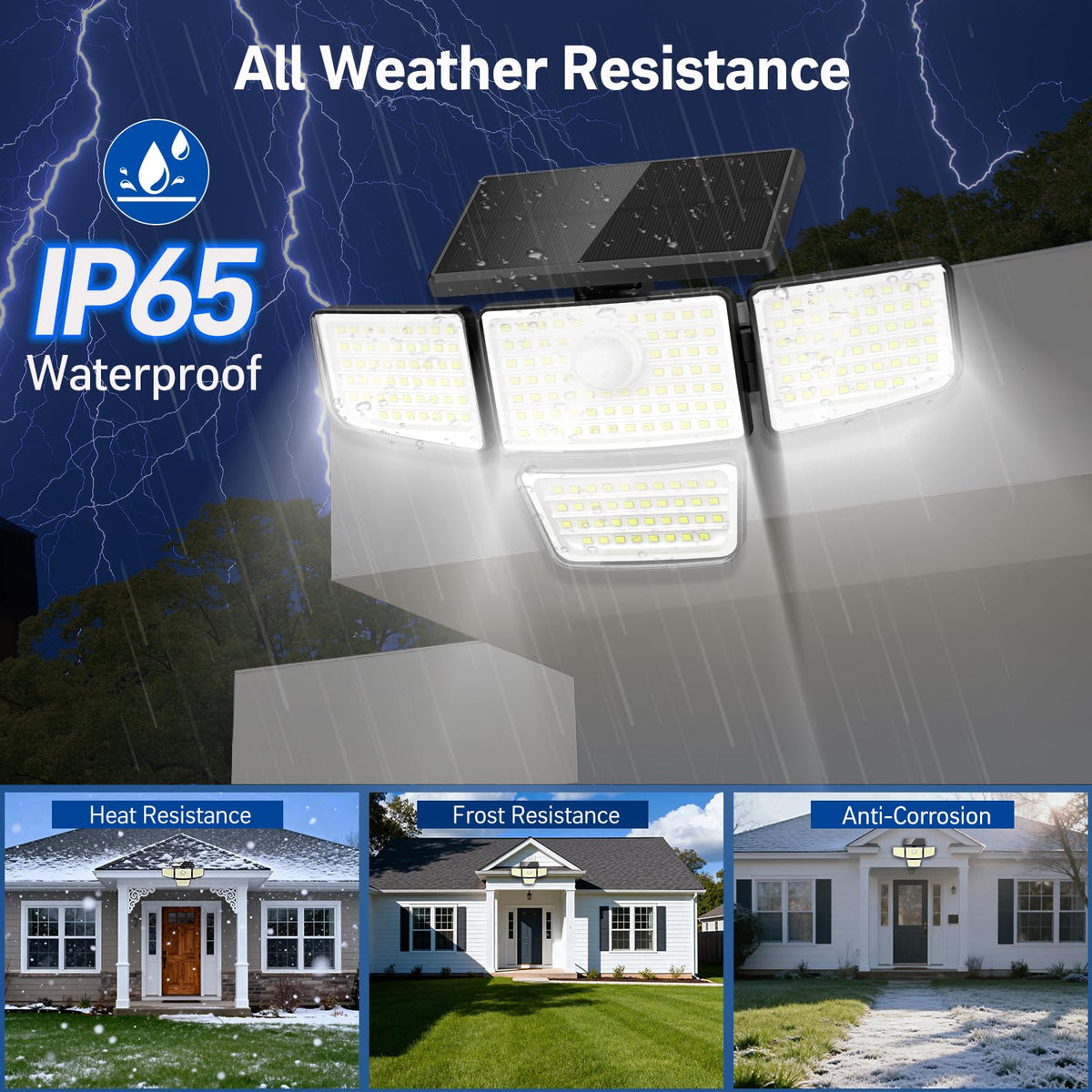 Adewalk solar-powered lighting reduces energy use and maintenance.