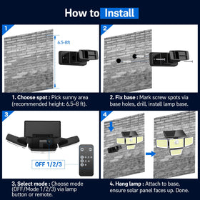Adewalk lights offer three modes including motion-activated brightness for flexibility.