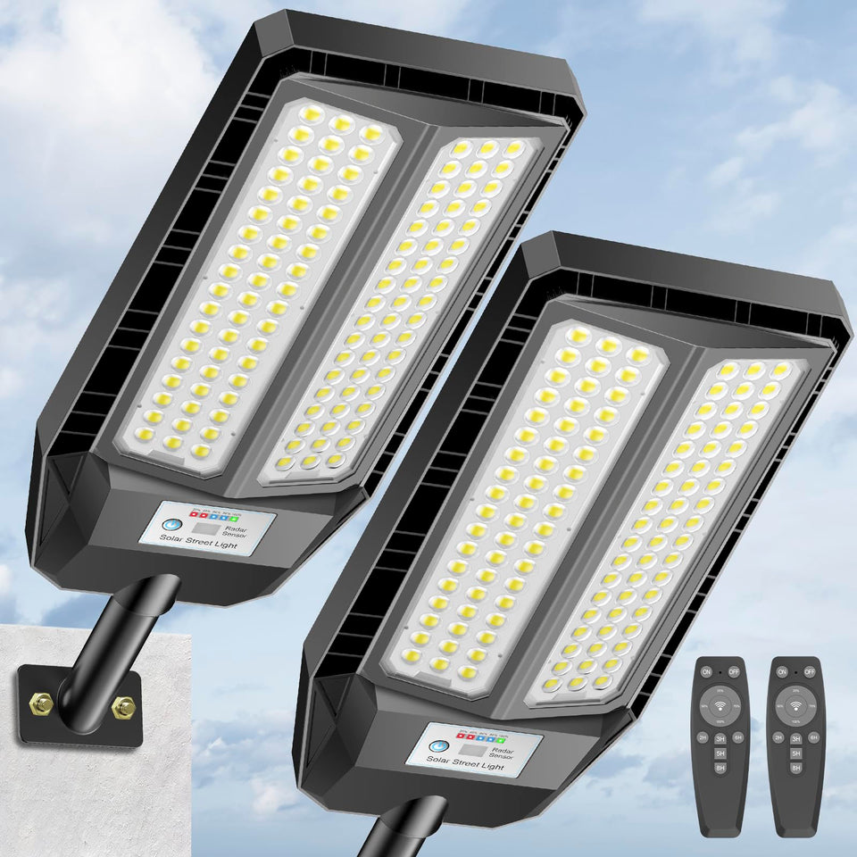 Adewalk 5000W solar lights outdoor front yard with bright energy-saving design.