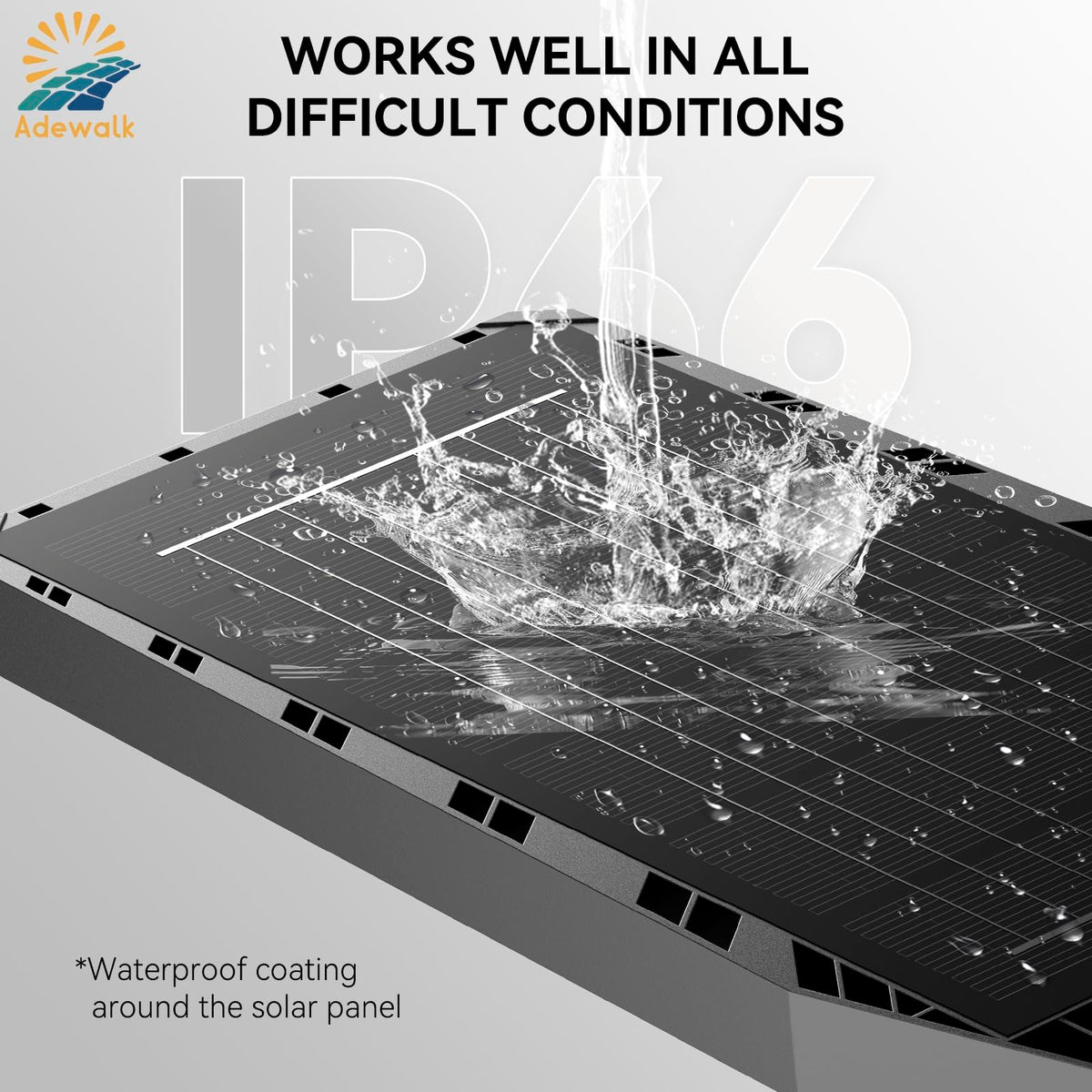 Adewalk remote-control up to 35 feet for easy operation of lights.
