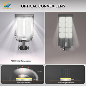 Adewalk solar street light with remote control, dusk to dawn operation