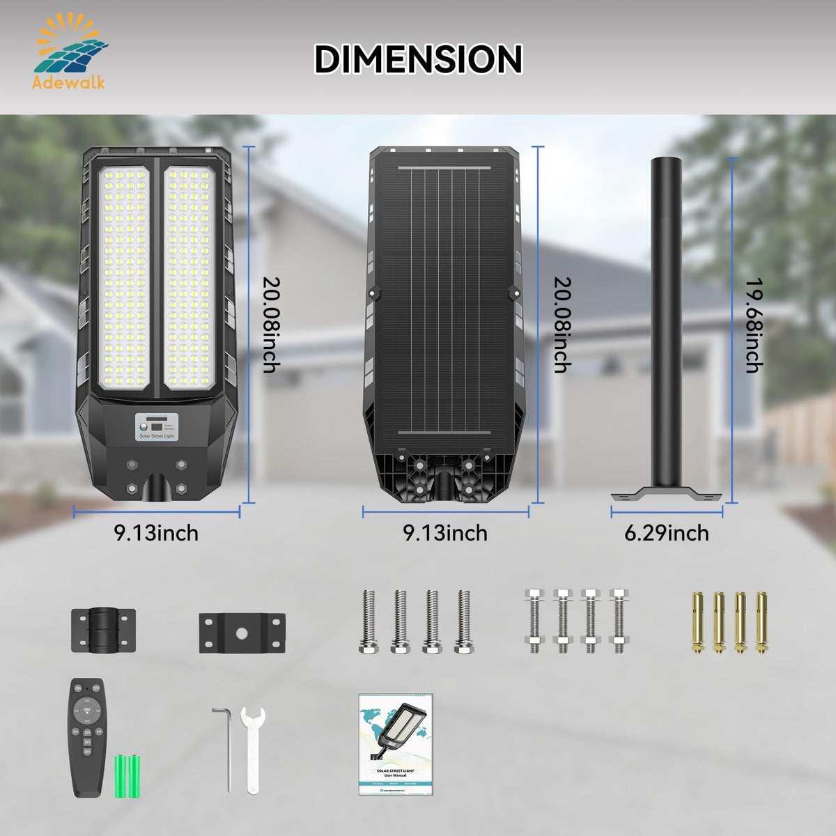 Adewalk flood light brightens yard paths and driveways