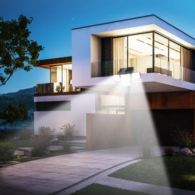 Adewalk lights illuminate yards, patios, drives, and garages with ease.