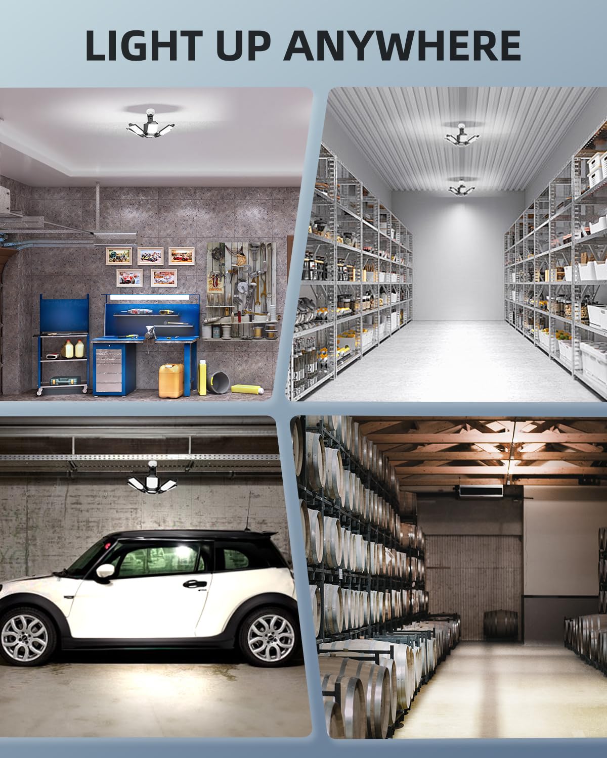 Adiding 2-pack provides efficient brightness for multiple spaces.