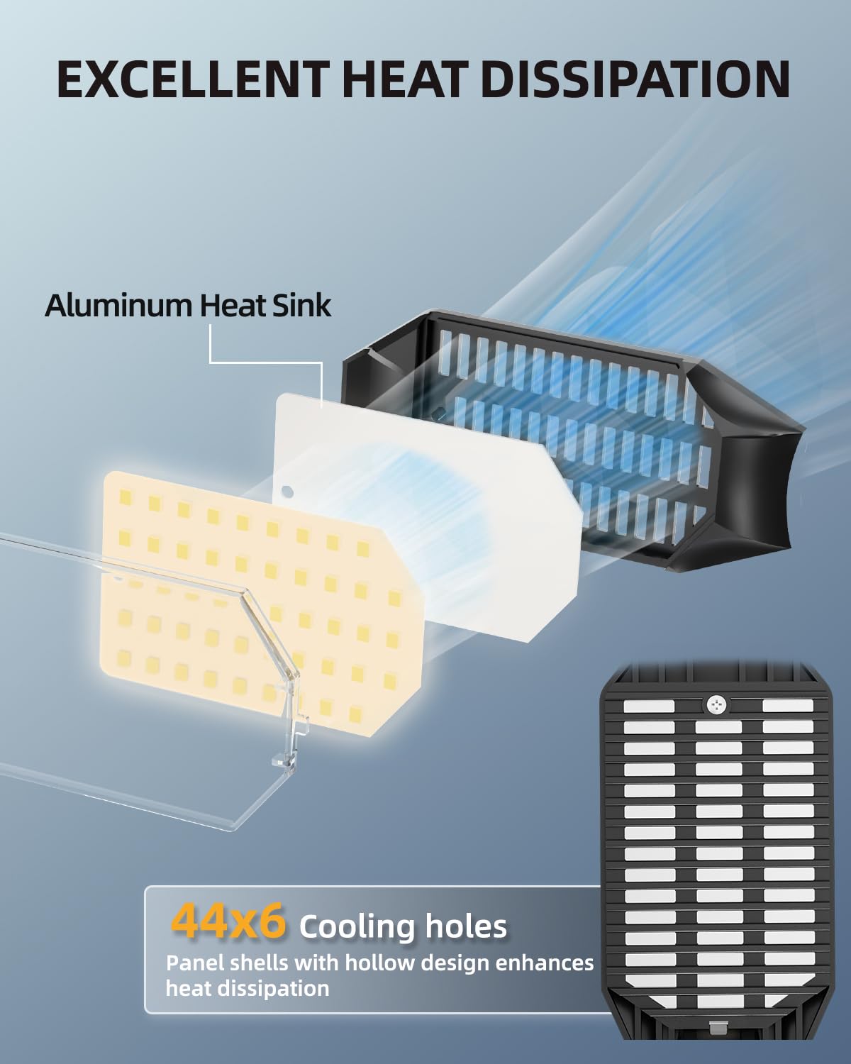 Adiding daylight white 6500K delivers crisp task lighting.