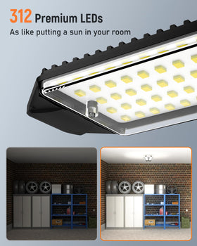 Adiding LED garage light provides 360-degree coverage for even illumination across large spaces.