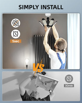 Adiding light with E26/E27 base offers easy plug-and-play installation.