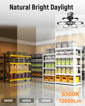 Adiding LED shop light reduces energy usage versus traditional bulbs.